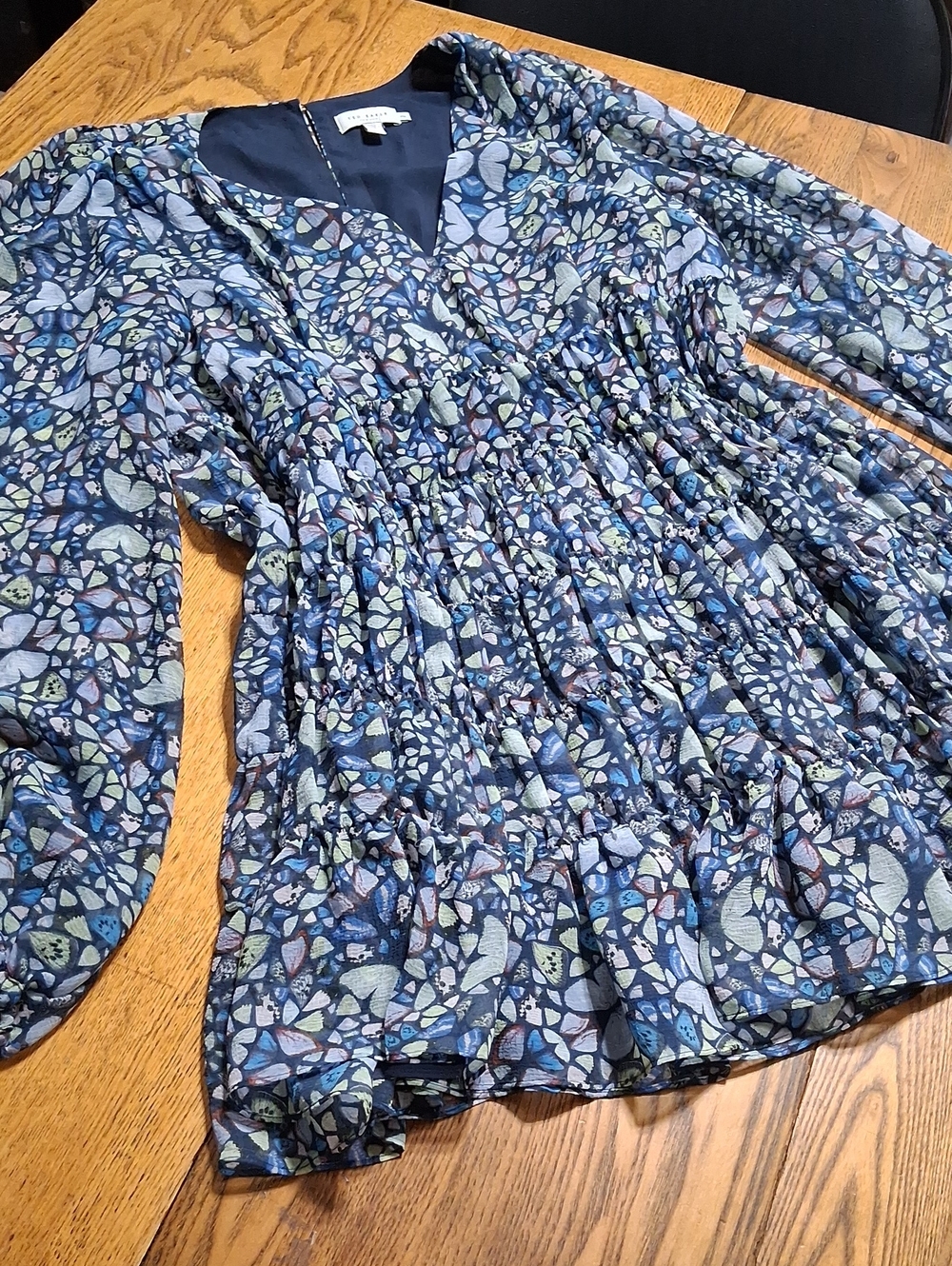 TED BAKER Womens Dress 2 BUTTERFLY Work Used Summer Vacation Party